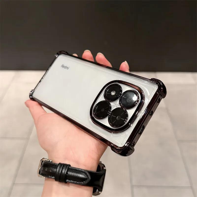 

Чехол для Xiaomi Redmi Note 14 Pro Plus 12 13 11 10 Redmi 13C 14C 10C 12C Противоударный Прозрачный с Защитой Объектива Камеры Poco X6 Pro чёрный