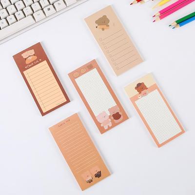 Σημειωματάριο Cookie Bear Χαριτωμένο Κινούμενο Σχέδιο 50 Φύλλα Λίστα Ελέγχου Σημειωματάριο με Πλέγμα Μη Αυτοκόλλητο Βιβλίο Γραφείο Σχολείο