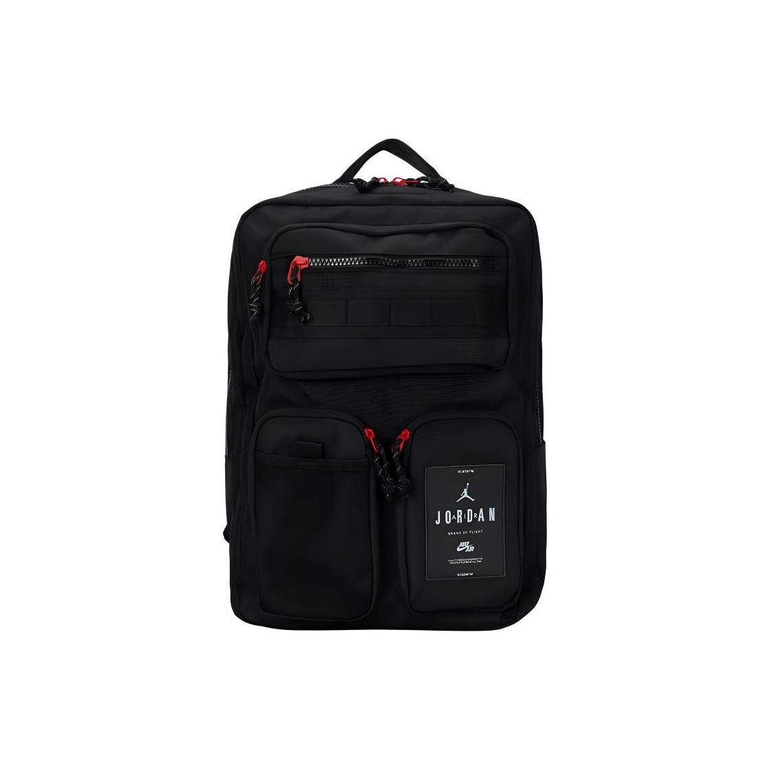 Jordan Fashion Trend Large Capacity Sports Polyester Backpack Medium Unisex Backpacks Black JD2433039AD-002 Black,Medium