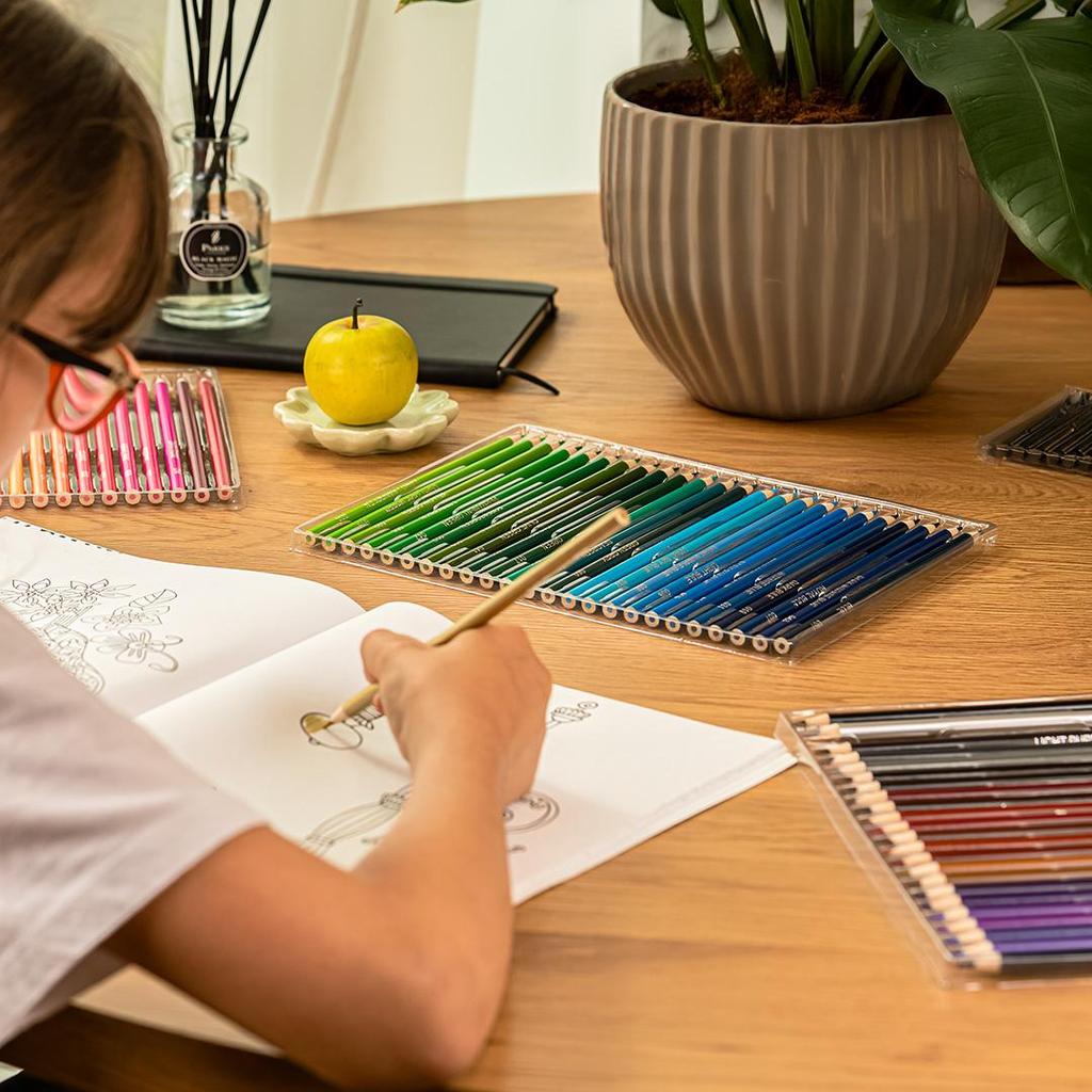 Tužkové pastelky 72 Intenzivních barev - Sada v plastovém pouzdře