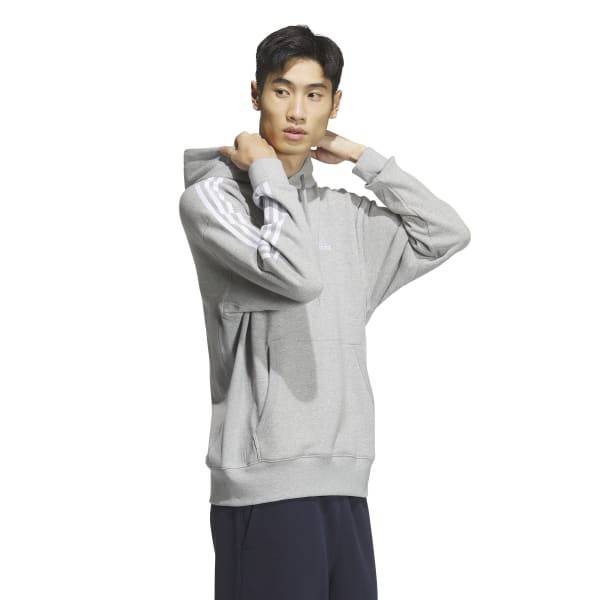 Adidas Unisex Daily Spring Fall Loose Fit Hoodie Jf3984 Essential+ 3s Pullover Hoodie