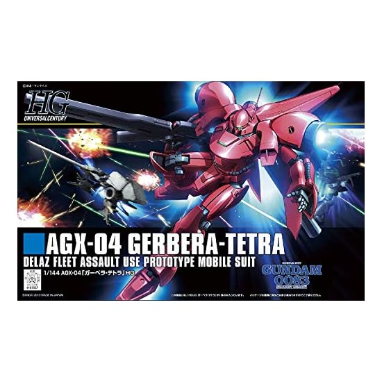 BANDAI SPIRITS HGUC Mobile Suit Gundam 0083 AGX-04 Gerbera-Tetra 1/144 Scale Color-Coded Plastic Mod