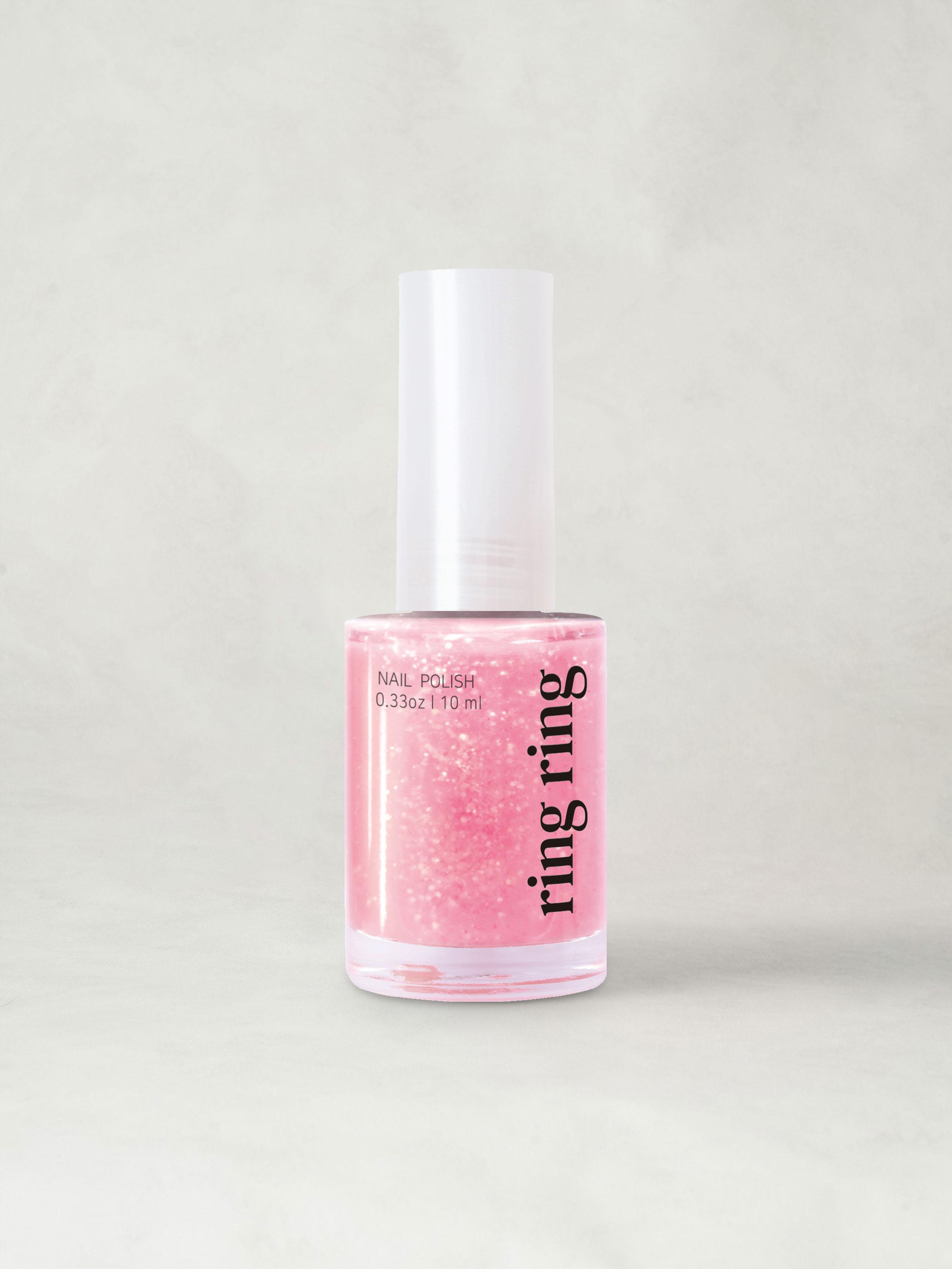 Ring-Ring Glitter Nail Polish 10ml - Sparkling Pink 1ea