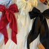 Women Hairpin Large Size Long Ribbon Bowknot Decor Spring Hair Clip Lightweight Back Head Hair Pin Hair Accessory