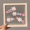 5 Stück Mädchen Haarspange Cartoon Hase Stern Dekor Haarspange Keine Kopfhaut Seitenpony Haarspange Kindliche Haaraccessoires