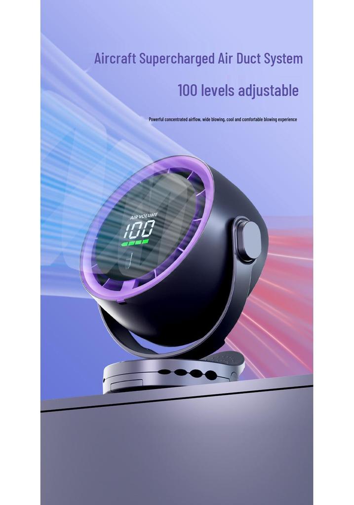 High-Speed USB Charging Desktop & Wall-Mounted Small Digital Display Fan