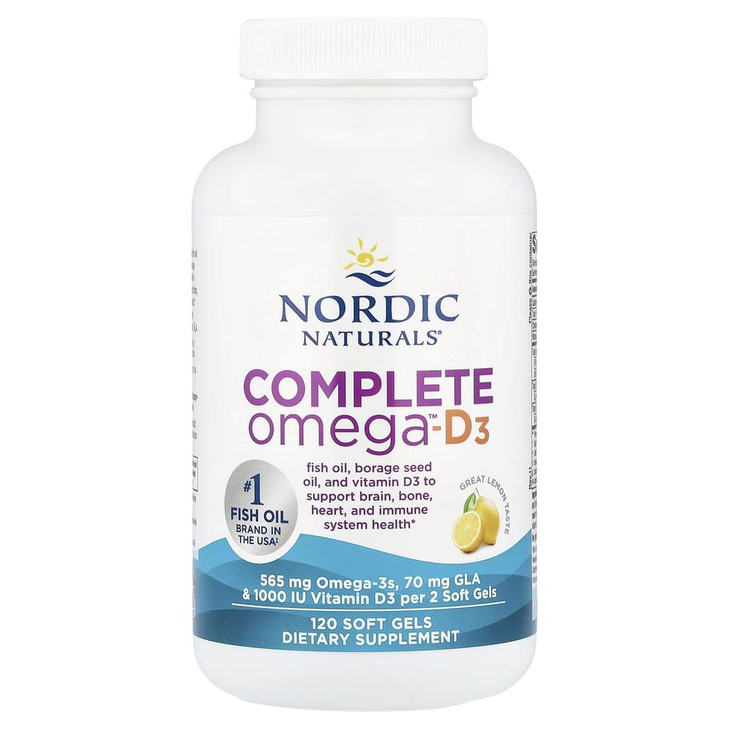 Complete Omega™-D3, Lemon Flavor, 120 Softgels