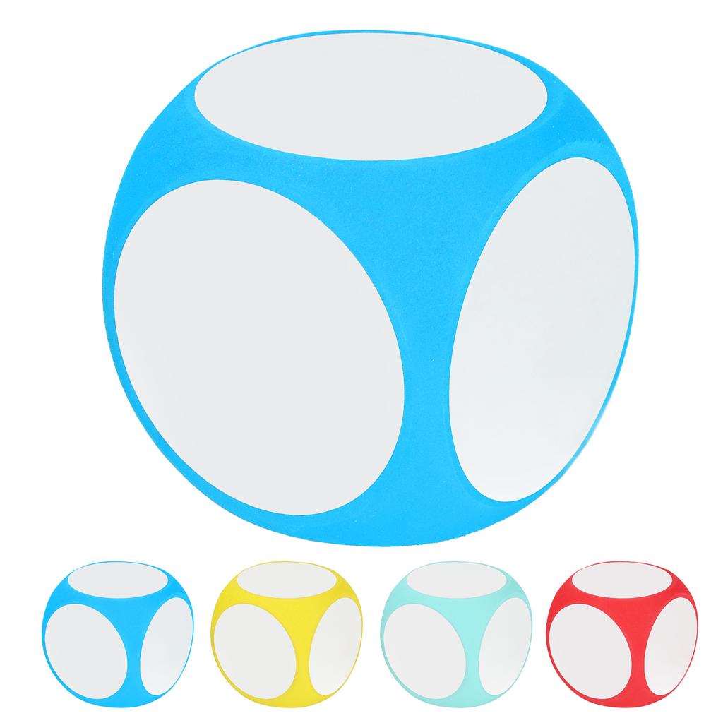 Wipe Off Dice Cubic Portable Cleanable Write On Dice Vibrant Color Blank Teaching Accessory
