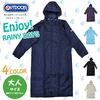 Outdoor Products Raincoat, Women's and Men's, Long, 06002292, Stylish Cycling Rainwear, Rain Suit, Raincoat, Adult Rain Gear