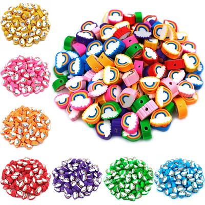 Forniture per feste in casa Creazione di gioielli Collana in argilla morbida Bracciale Perline sciolte 20 pezzi 8*10mm All'ingrosso Fai da te per ciondolo