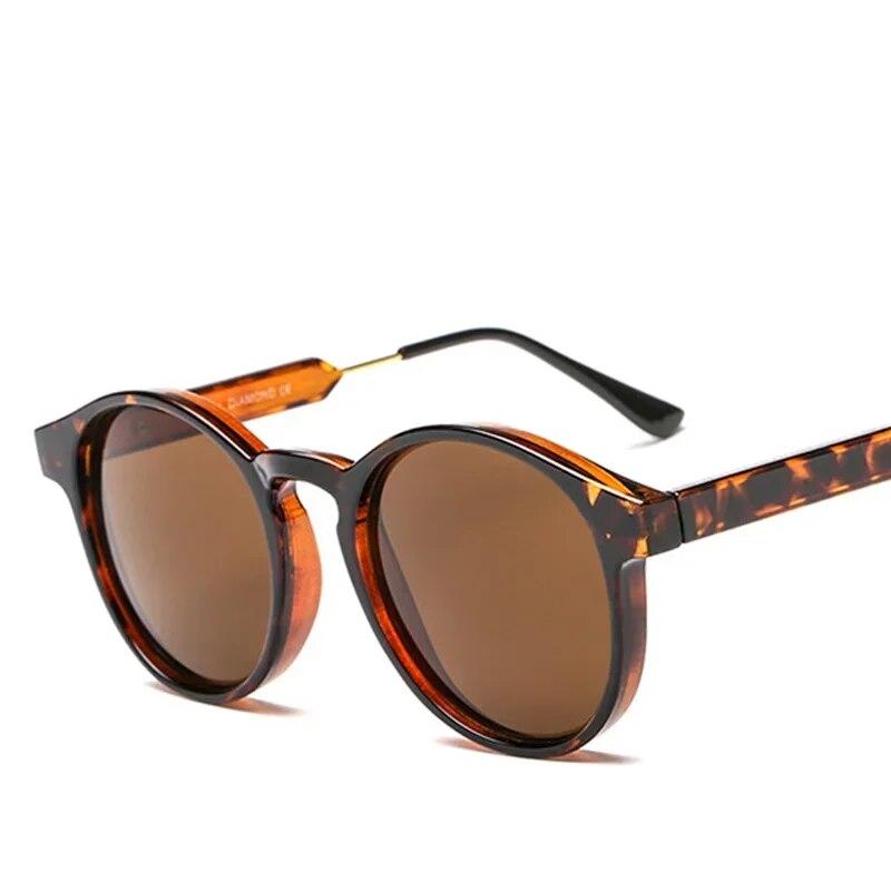 Retro Yuvarlak Güneş Gözlüğü Kadın Erkek Marka Tasarım Şeffaf Kadın güneş gözlüğü Erkekler Oculos De Sol Feminino Lunette Soleil