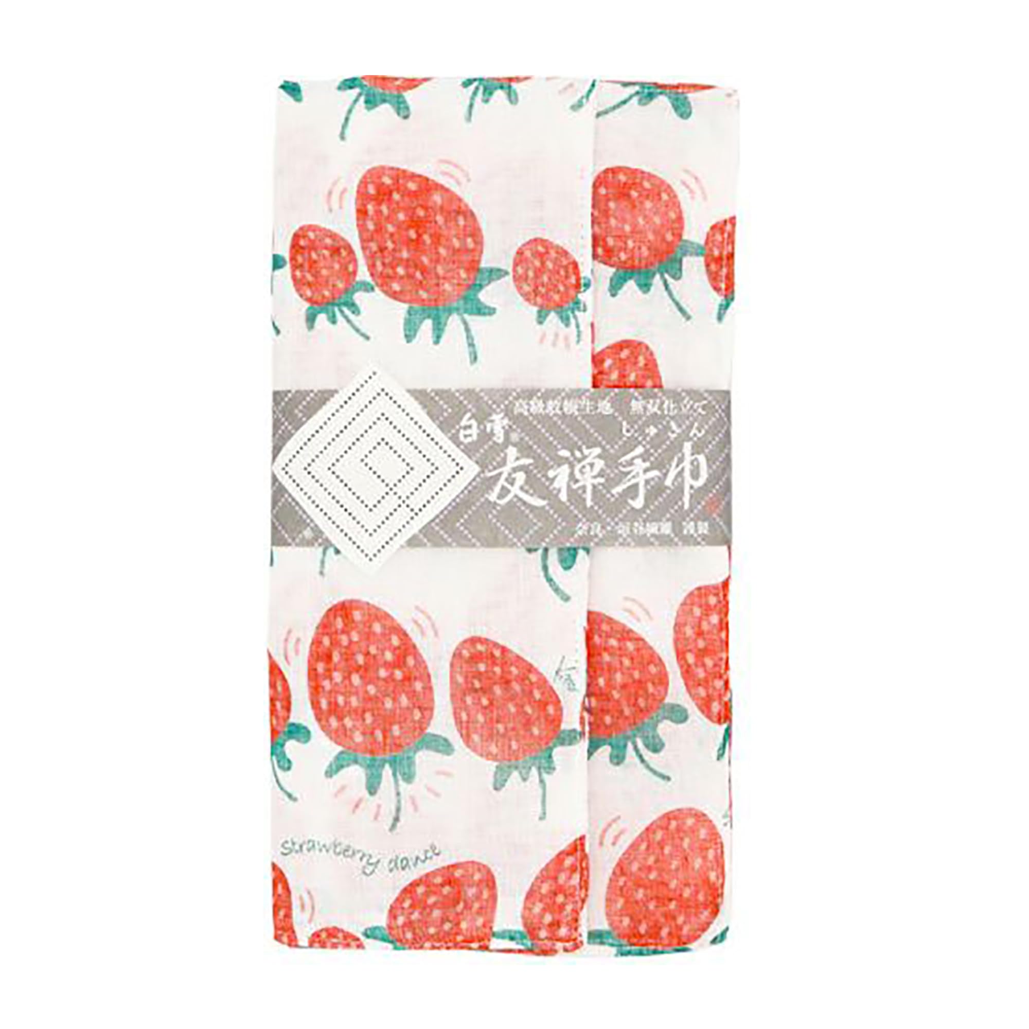 Snow White Yuzen Handkerchief Strawberry земляничный