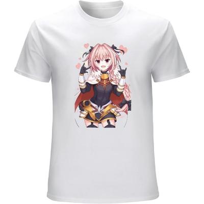 Men FGO Fate Grand Order The Holy Grail War Games T-Shirt Astolfo Pure Cotton Tees Harajuku Daily Life T-Shirt White