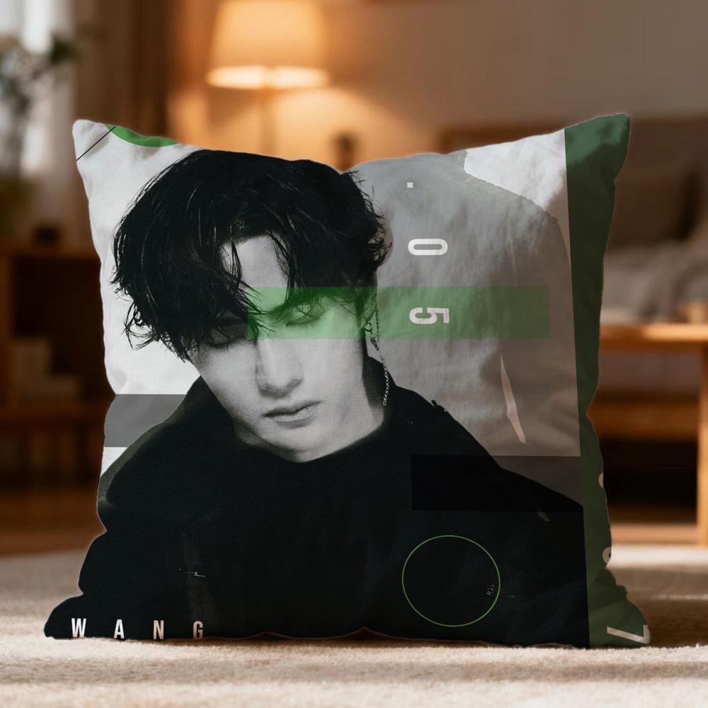 Fashion W-WWang Yibo Cushion Cover Soft Washable Pillow Case Multi-Scene for Couch Bed Travel Office Use