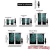 2pcs   2D FLAT PRINTING Curtains (Without Rod) Emerald Tree Minimalist Modern Curtains Durable 100% Polyester Fabric Curtains