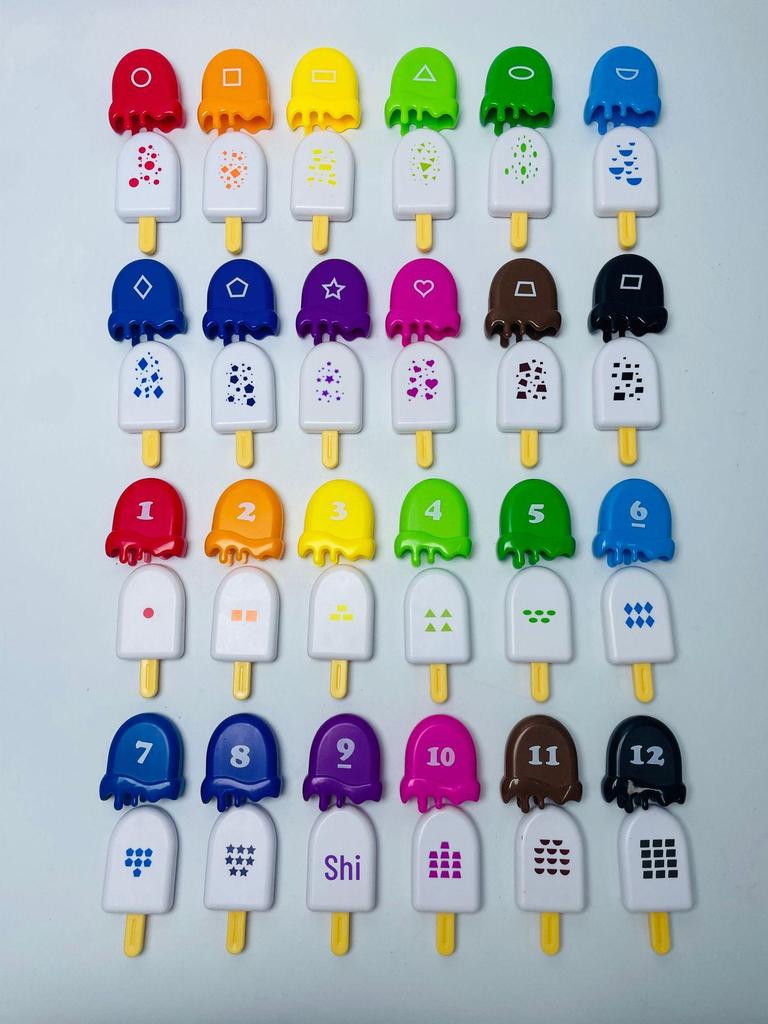 Montessori Ice Cream Letter Matching Toy - Color & Word Recognition for Early Education Kids