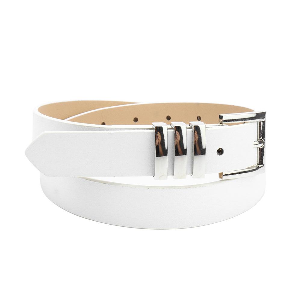 

Belt Ladies Belt Classic Jeans With Square Pin Buckle 103CM белый