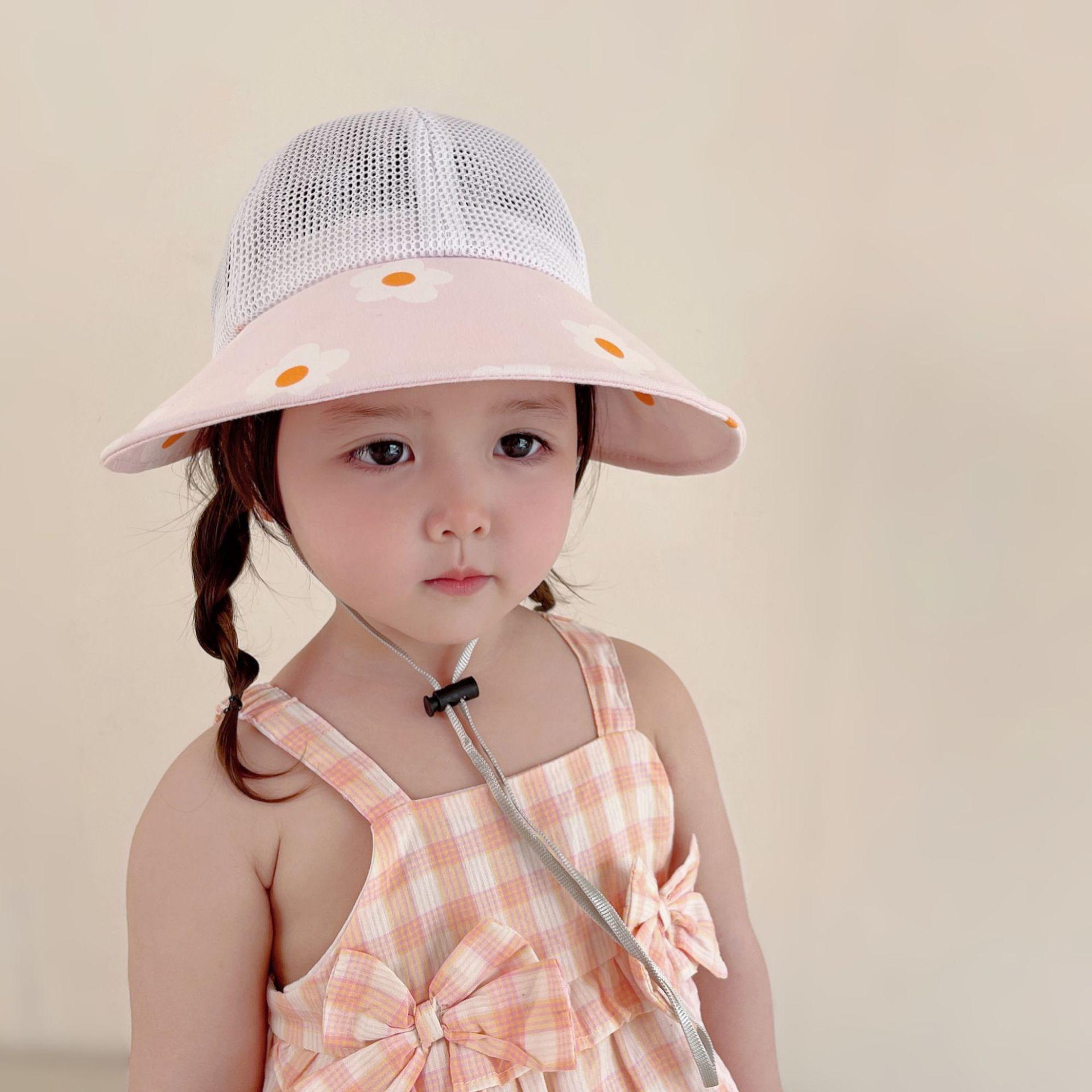 

Baby Girl Summer Mesh Fisherman Hat 48-52cm 1-5 Years Kids Wide Brim Sun Hat Toddler Breathable Outdoor Cap for Girls 48-52cm
