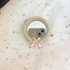Pearl Mirror Bowknot Royal Crown Suport telefon drăguț Inel pentru Iphone Universal Android Suport telefon pliabil pentru doamnă, femei, fată