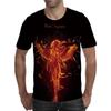 Men T Shirt Spirit Anime 3D Fluorescent Angel Print T Shirt Unisex-Adult Hipster 3D T Shirts
