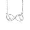 Huitan Heart Infinity Design Women Pendant Necklace Inlaid Bright CZ Aesthetic Wedding Accessories Party Elegant Female JewelryGood product