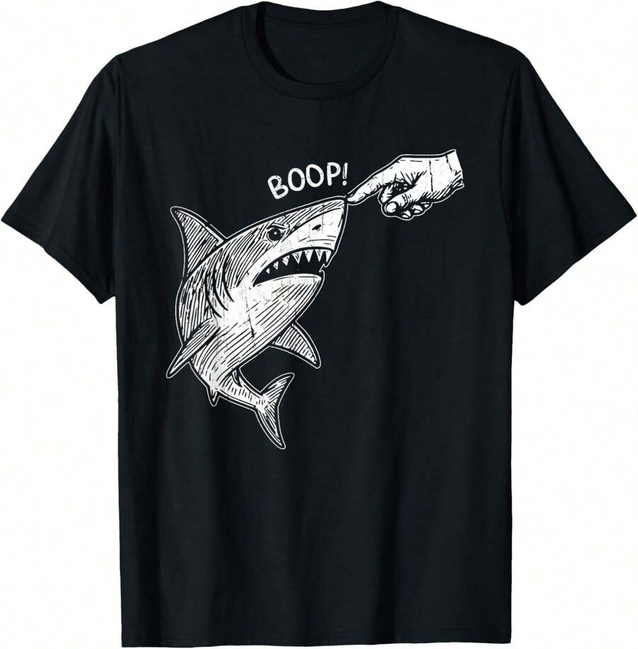 Boop Shark Meme Tee Hilarious Sea Creature Humor Unisex Top S