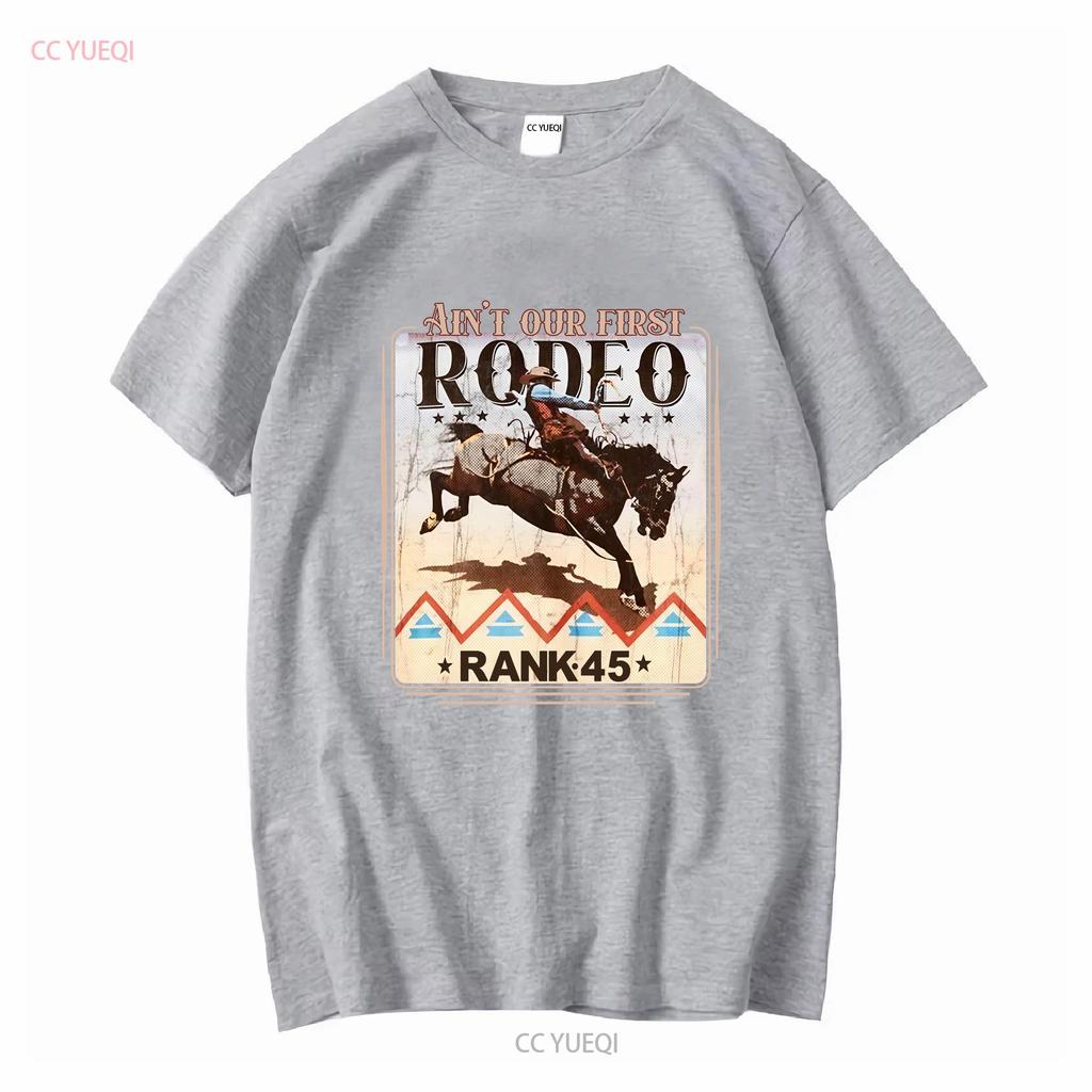 RANK 45 Mannen Rodeo Revival T-shirt RMFA24T70 BURG vintage Gewassen Unisex mode Stijlvol Casual Ademend Comfortabel