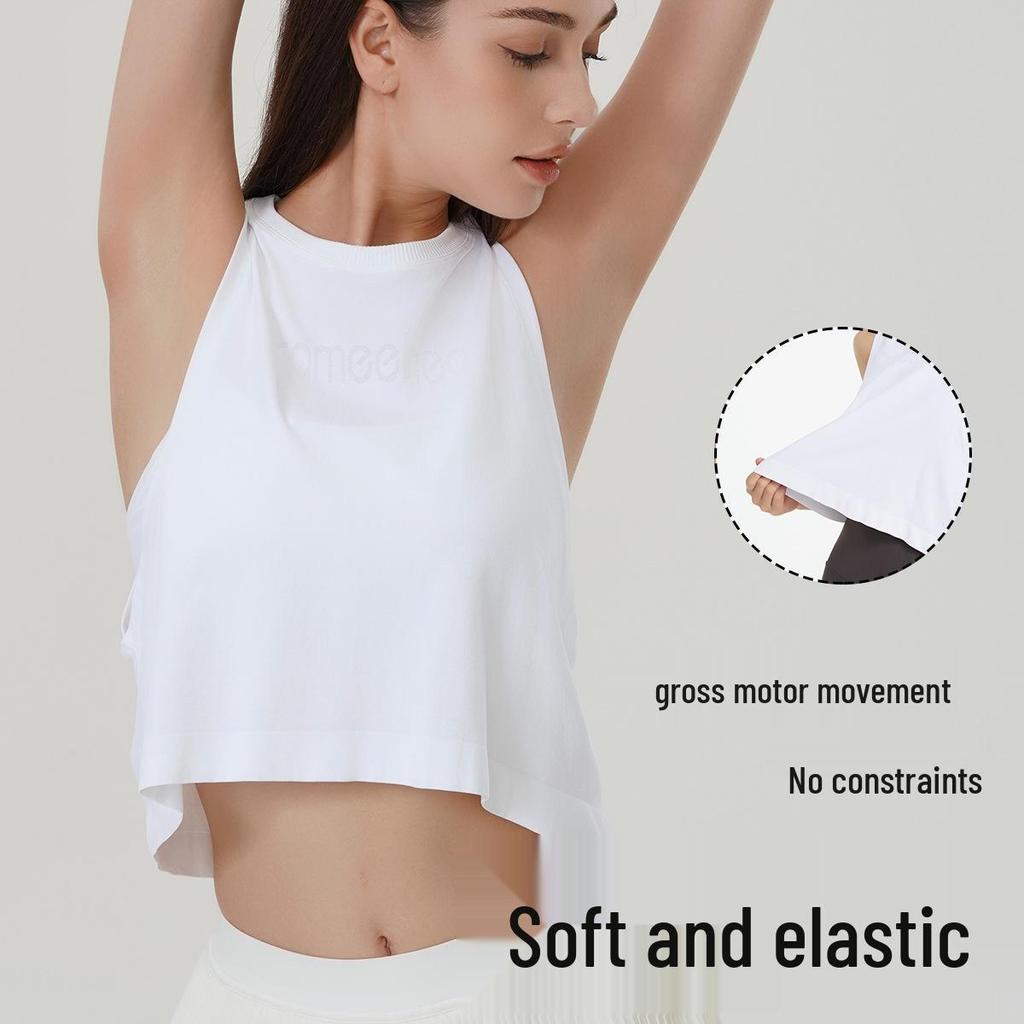 2025 Lulu Women's Quick-Dry Seamless Yoga Tank Top - Short, Sporty, and Stylish