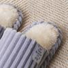 Daiso Thick Corduroy Label Living Room Shoes 230 250 Mm Purple