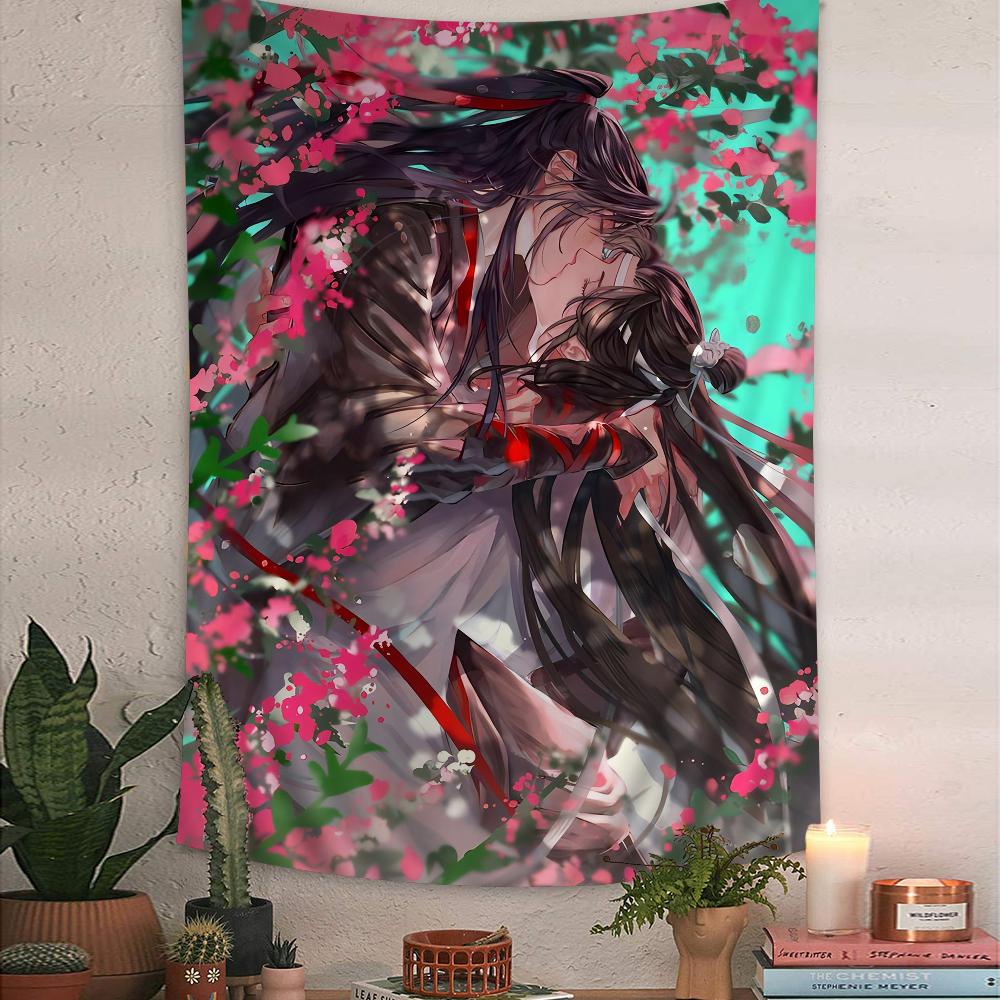 Heaven Officials Blessing Xie Lian Hua Cheng Colorful Tapestry Wall Hanging Bohemian Wall Tapestries Mandala Wall Art Decor