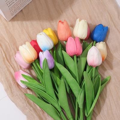 5/10Pcs Tulip Flowers Artificial Tulip Bouquet PE Foam Fake Flower for Wedding Ceremony Decor Home Garden Bouquet Decoration