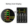 Battery Charger Intelligent Led Indicator Short Circuit Protection- for AA/AAA Rechargeable Battery Charger 4 Slot