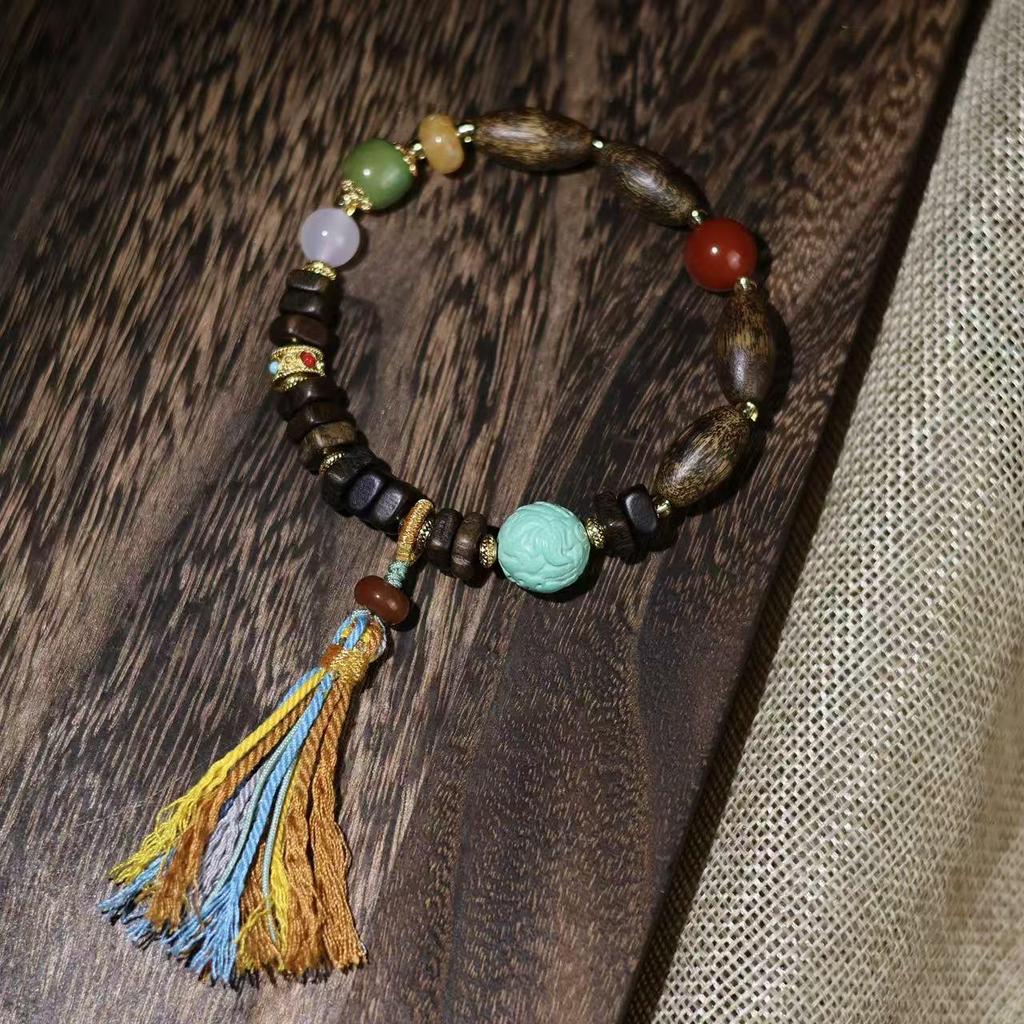 Darakan Agarwood Irregular Bead Bracelet - Scented Buddhist Beads for Men & Women