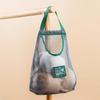 Breathable Mesh Hanging Storage Bag For Garlic Onion Spices Kitchen Vertical Space Saving Organizer Durable Polyester Material