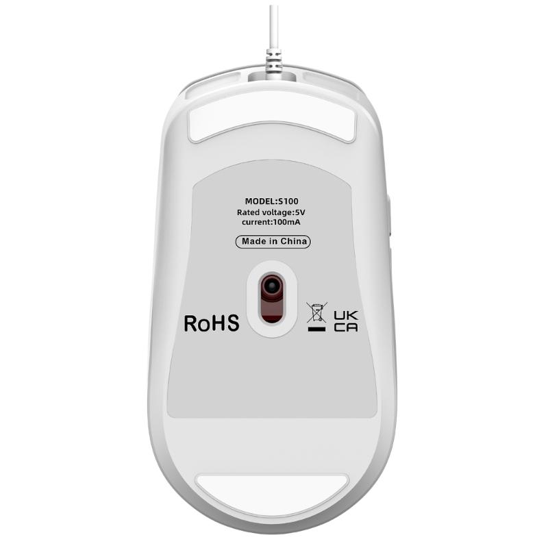 6 Button RGBs Illuminates Corded Mouse 3600DPI Precisions Tracking For Gaming Office Use With AntiSlip Scroll Wheel