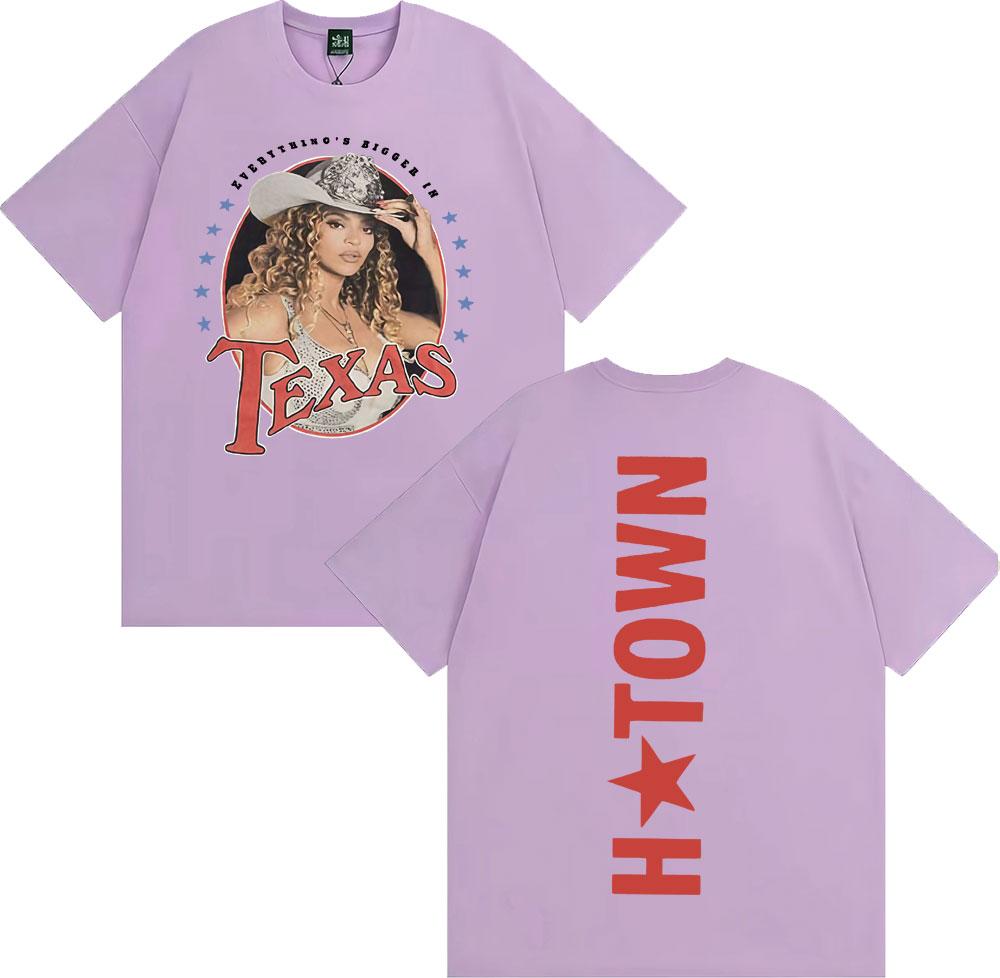 Cowboy Carter Beyonce Music Tour 2025 Graphic T-shirts Harajuku Hip Hop Retro T Shirts Men Women Summer Tops 100% Cotton T-shirt