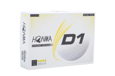 Honma Golf Top D1 2 Parça Mesafe Yumuşak İyonomer 1 Düzine 12 Top 368 Çukurcuk 2020 HONMA Honma Golf BT2001/Sarı/D1