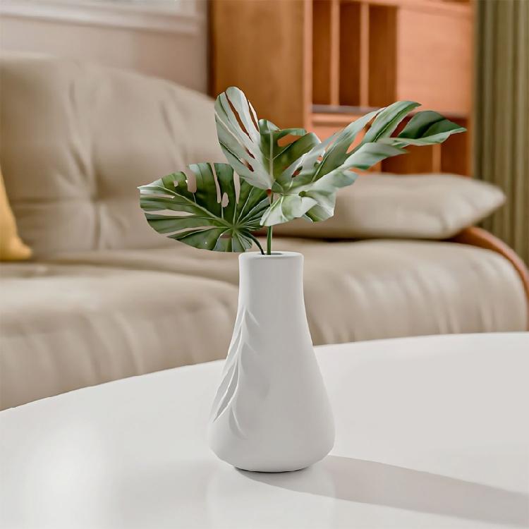Multifunctional Leaf Design Vase Ornament Silicone Mold For Crafting Custom Vases Using Resin Or Concrete Materials