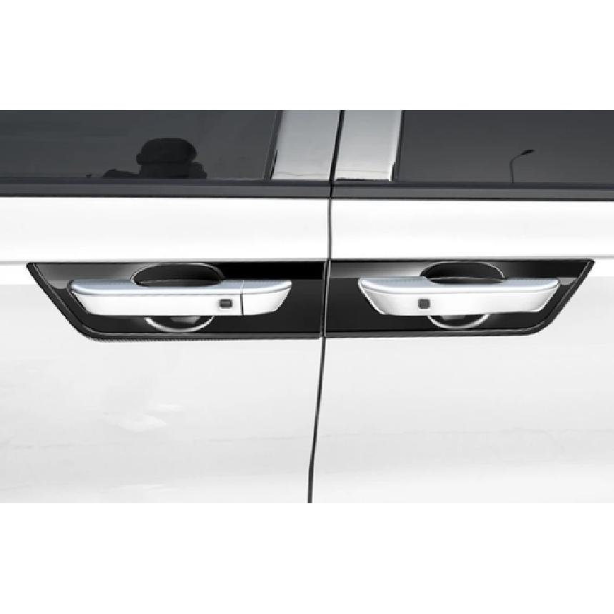 Door Handle Bowl Lid Side Cover Trim For Glossy Black  Kia Carnival 8pcs ABS