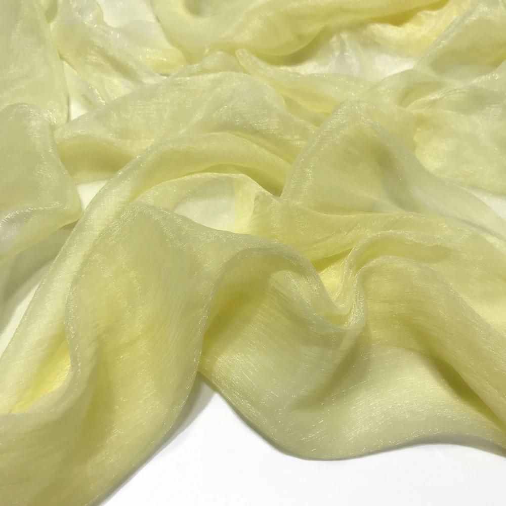 30D Silk Crepe Chiffon Fabric for DIY Hanfu Dress Is A Silver-thread Wrinkled Doll Dress Cos Fabric 100x150cm