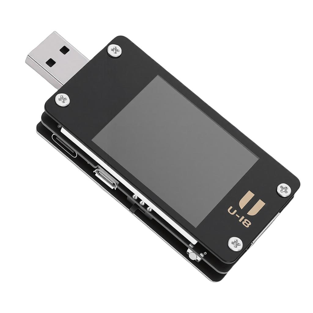 USB Tester 6.5A Voltage Current Power Detector USB Multimeter with 1.77 Inch LCD Screen Support for PD2.0 PD3.0 QC2.0