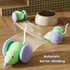 New Rechargeable Electric Mouse Car with LED Tail Obstacle Avoidance Automatic Kitten Toy Interactive Cat Toy