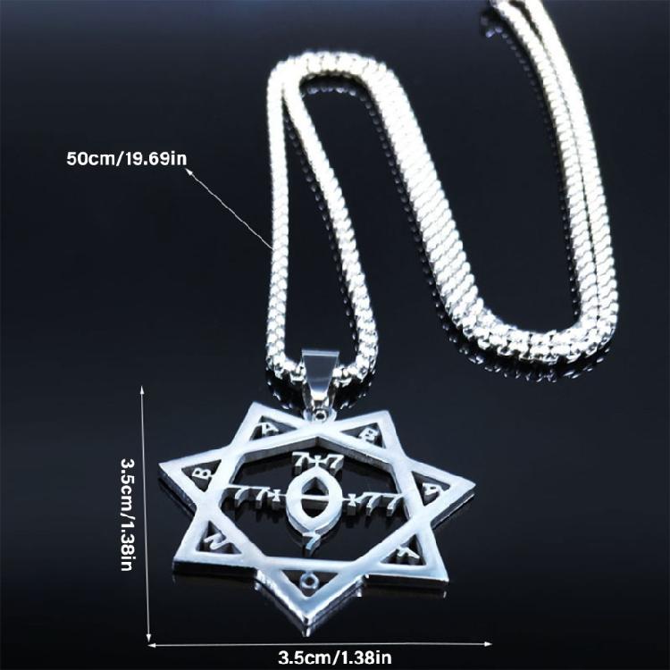 Modern Stainless Steel Necklace with Adjustable Chain Silver Pendant Decoration for Trendy and Quality Seekers