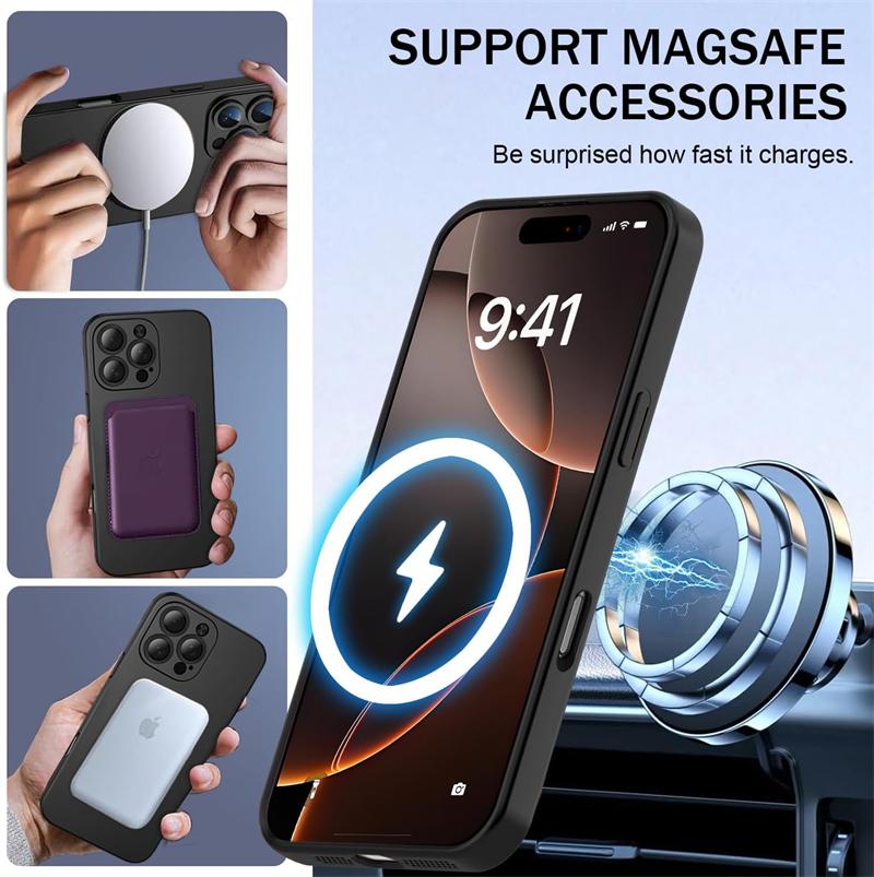 Slim Soft TPU Shockproof Magnetic Case for Magsafe IPhone 17 Air 16 15 14 13 12 11 Pro Max Plus 16Pro 17Pro 16e Mac Safe Cover