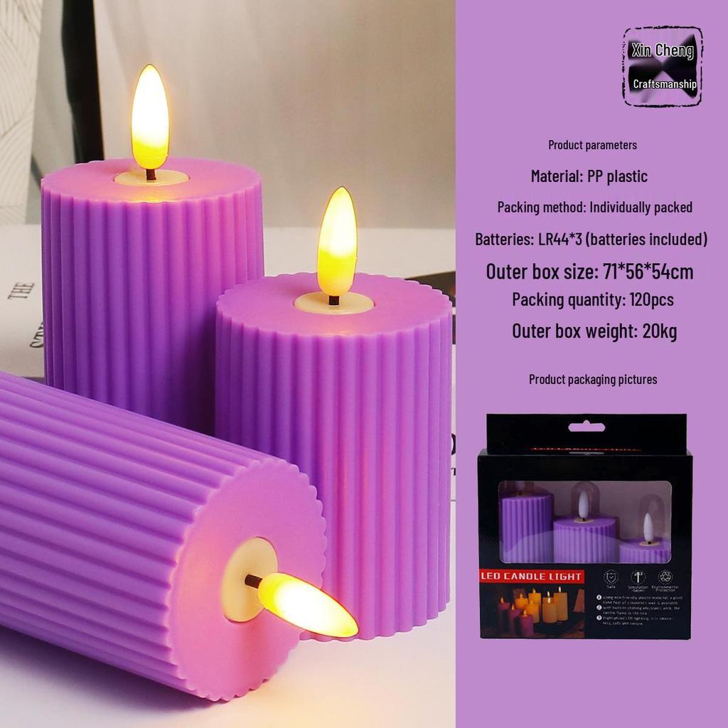 LED Cylinder Candle for Photography Props & Indoor Decor Gifts