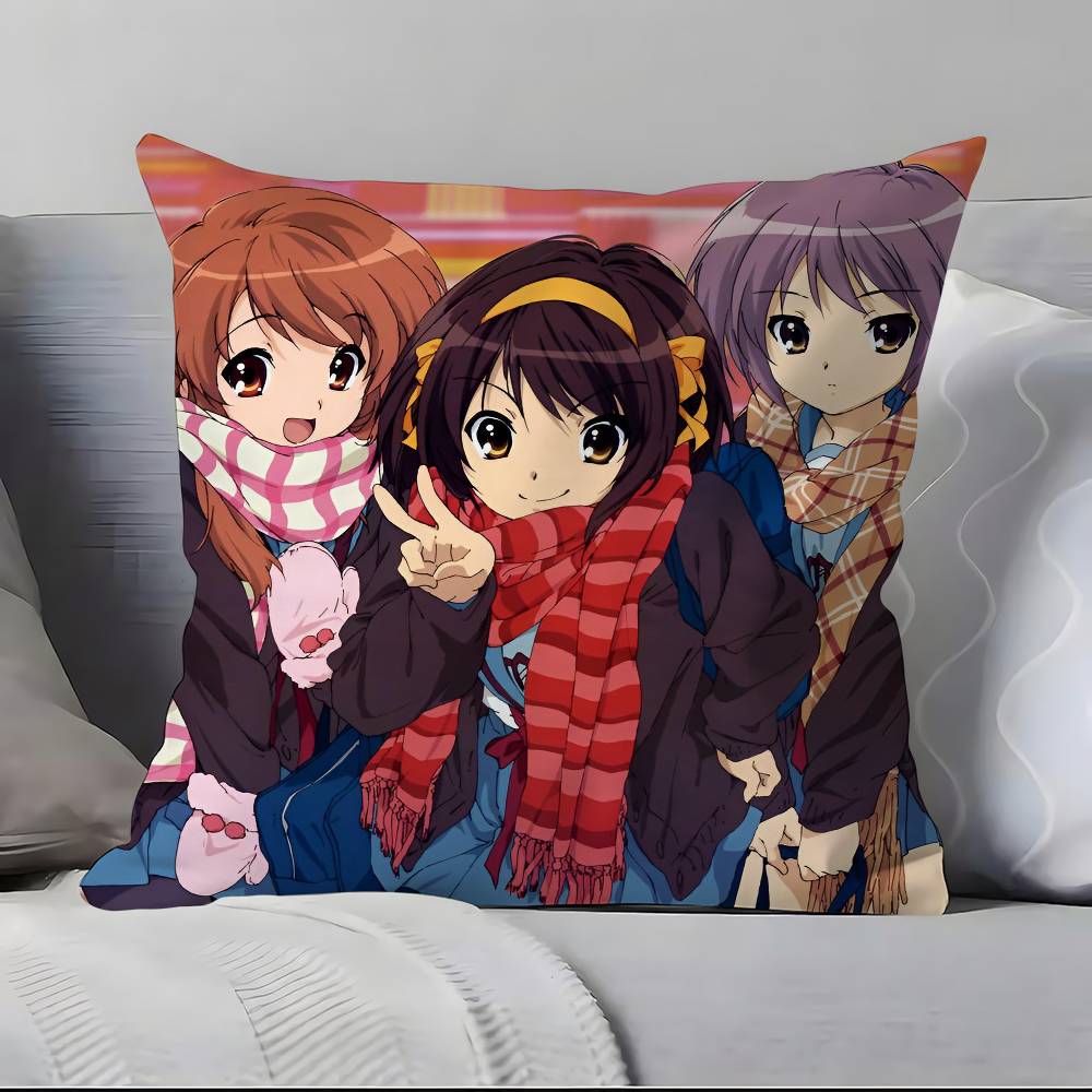 The Melancholy Of Haruhi Suzumiya Anime Pillow Case Pillowcase Soft Skin Friendly & Comfortable With A Hidden Zipper