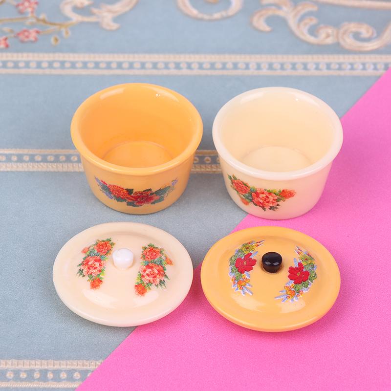 Dollhouse Miniature Nostalgic Life Scene Decoration Supplies Chinese Double Happiness Enamel Basin Doll Accessories Toy
