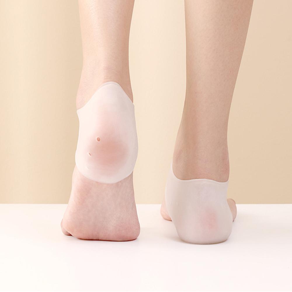 

New 2 Pairs Moisturizing Silicone Gel Heel Sleeve Cracked Foot Skin Care Protector