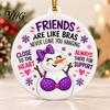 Beautiful Christmas Hanging Decor Funny Friendship Pendant, Durable Acrylic Ornament, Creative Xmas Office Holiday Party Ornament Tree Decorative