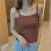 Chaleco Cálido para Mujer Sexy Ropa de Invierno Top sin Mangas Delgado Color Sólido Tirantes para Niñas